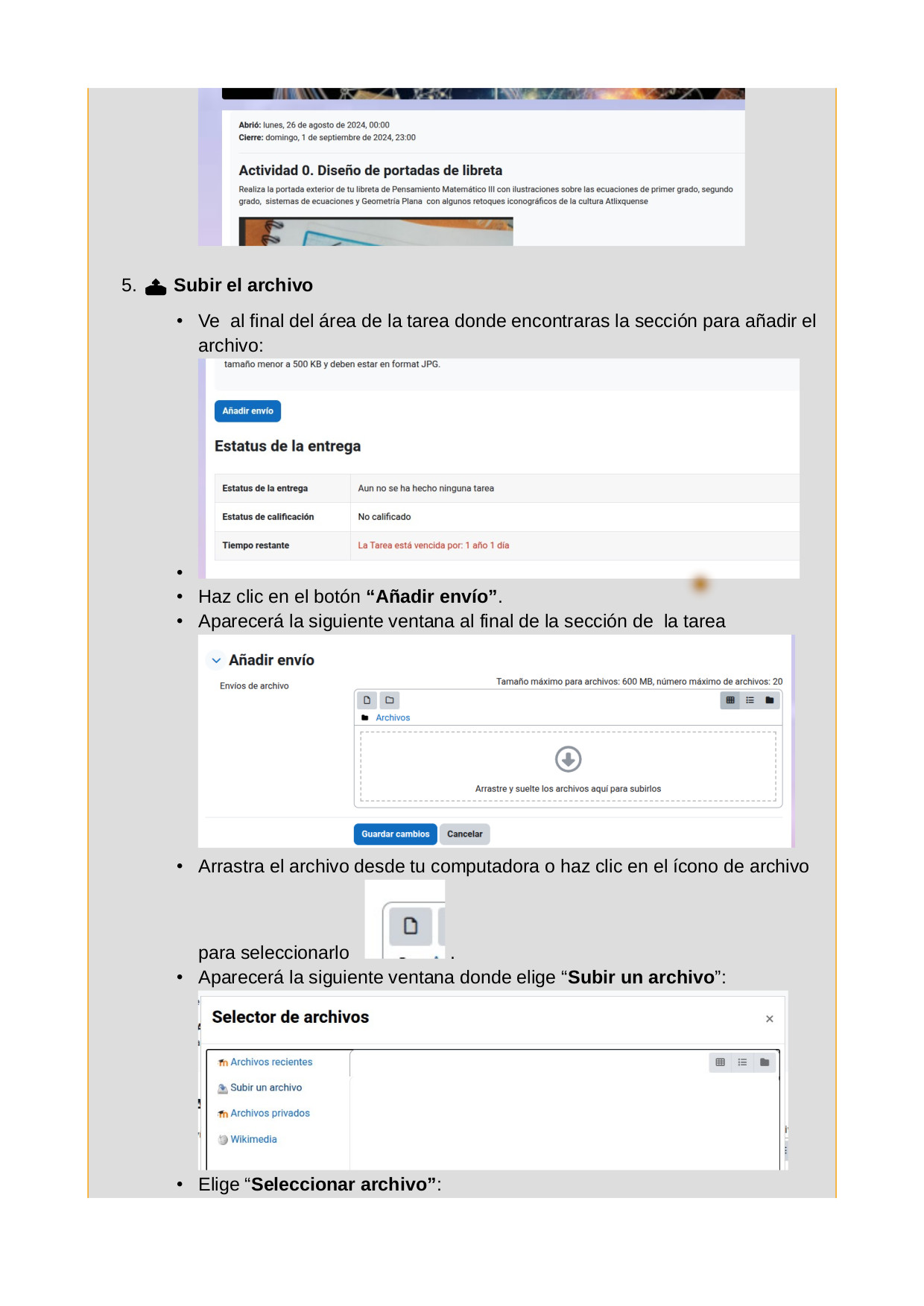 2. Subir tarea a moodle pg2