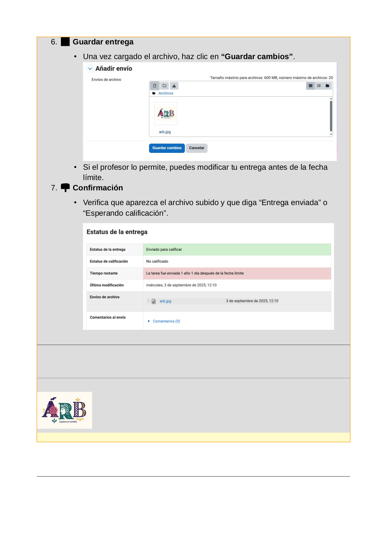 2. Subir tarea a moodle pg4